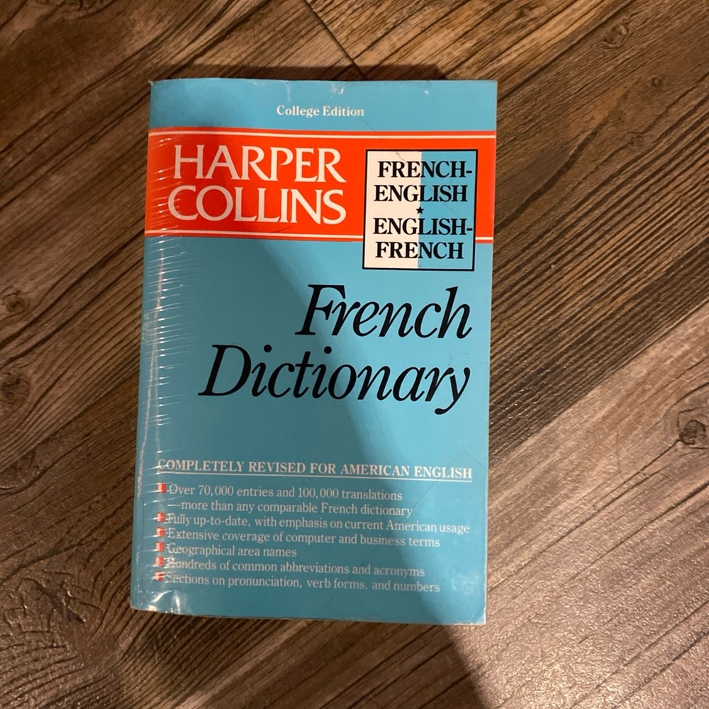 Harper Collin’s French Dictionary College Edition Bought from